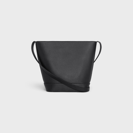 SMALL BUCKET CUIR TRIOMPHE IN GRAINED CALFSKIN BLACK - Image 3